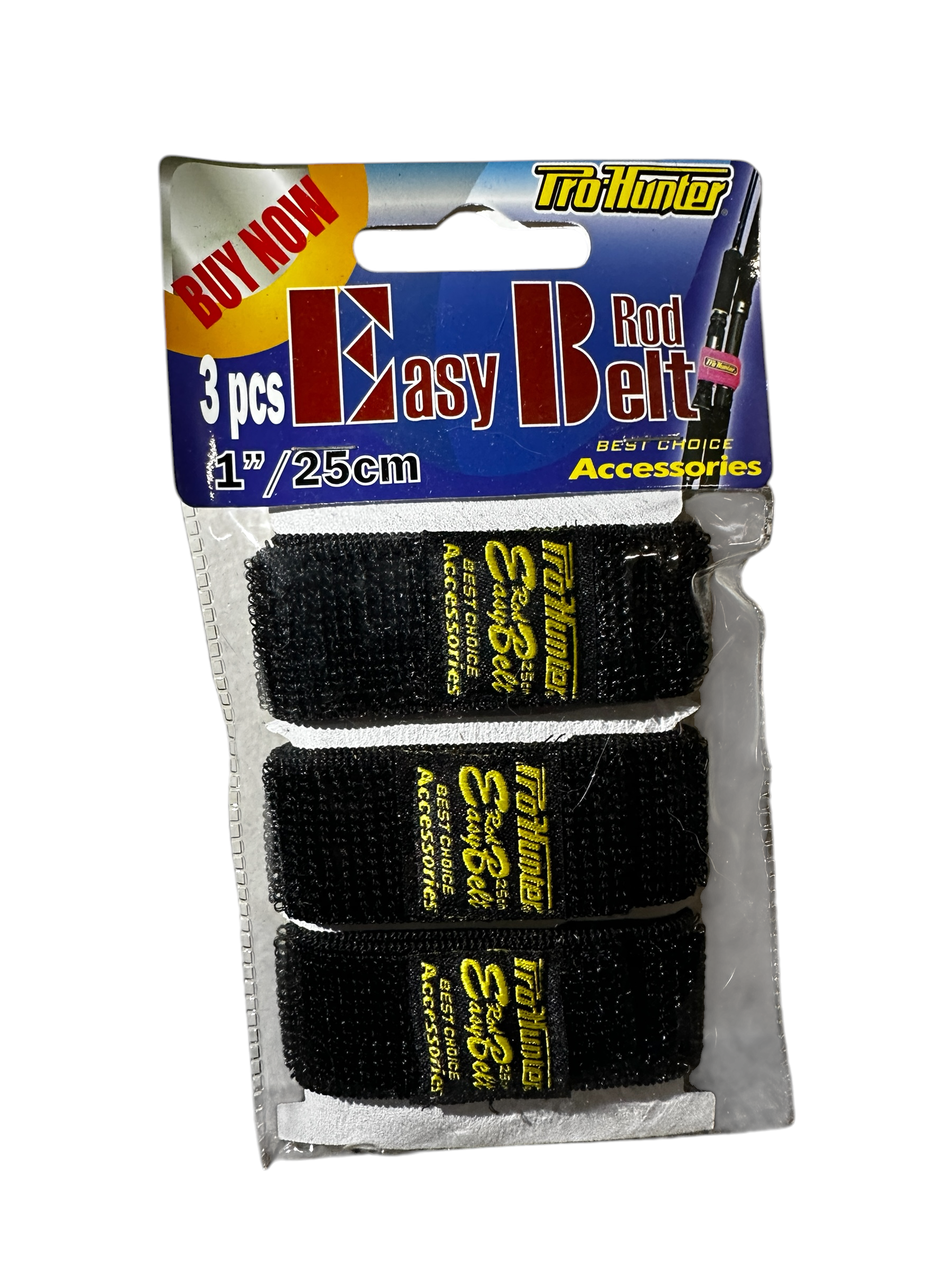 3-Piece Easy Rod Belt – 25cm / 1″ – Black