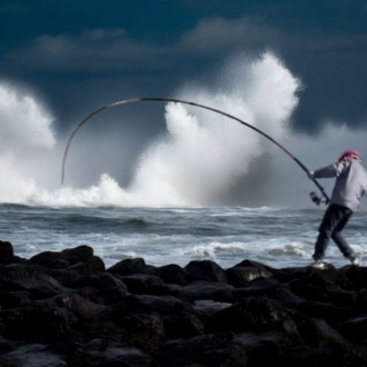 Takashima Elite fishing rod test demonstrating strength and flexibility